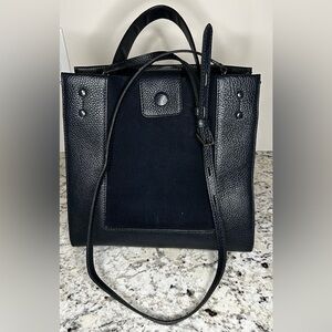 Botkier Park Slope Leather & Suede Satchel, bag, purse black, NWT